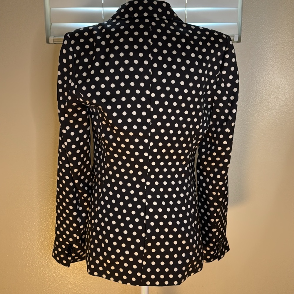 Zara Black and White Polka Dot Blazer - Picture 5 of 8